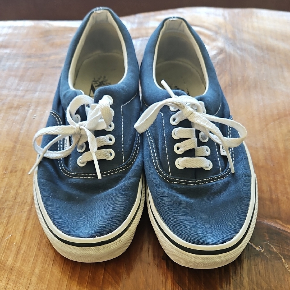Vans Blue and White Sneakers Classic Skate Style